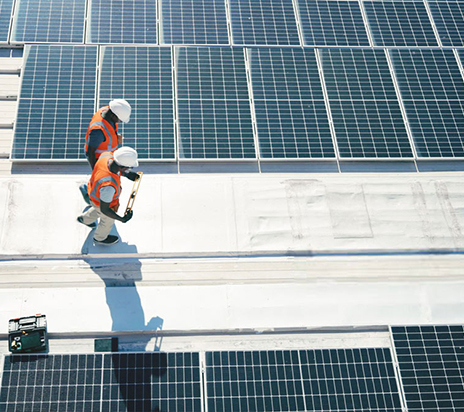 Tấm pin mặt trời 200kw trên mái nhà, đội kỹ thuật bảo trì tại Nam Phi